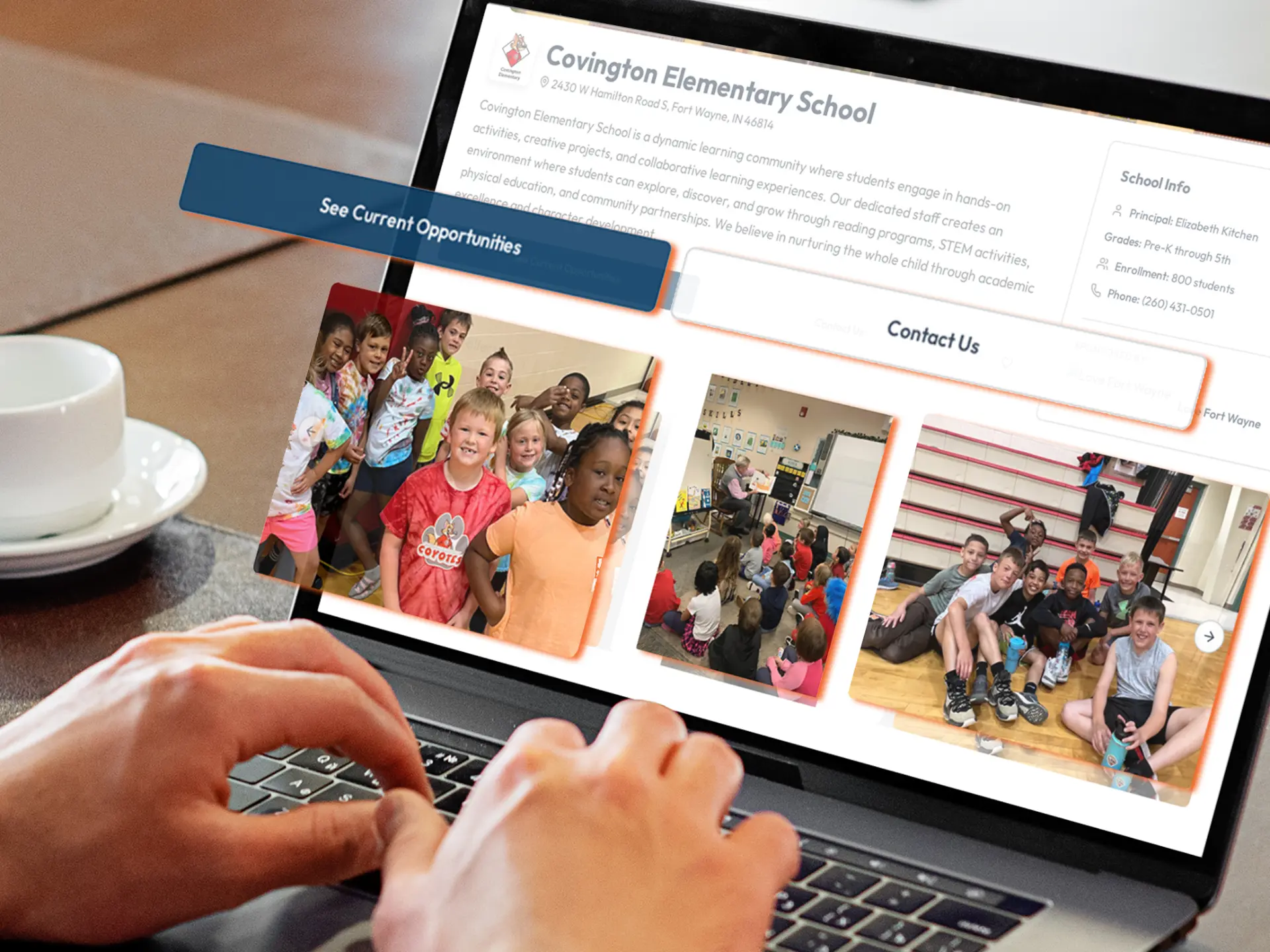 Organization Pages and Community Portals shown in HopeMatch Mobilize