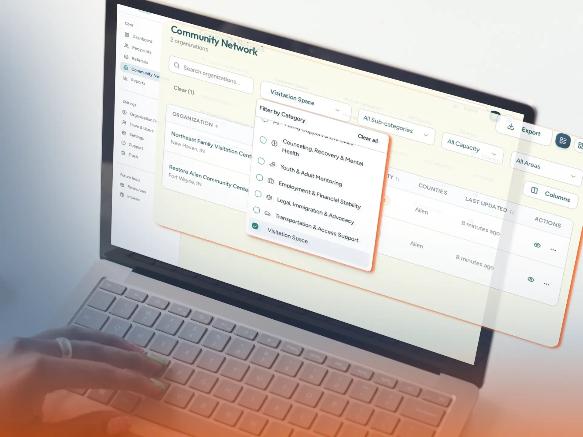 Provider and Program Directory shown in HopeMatch Networks