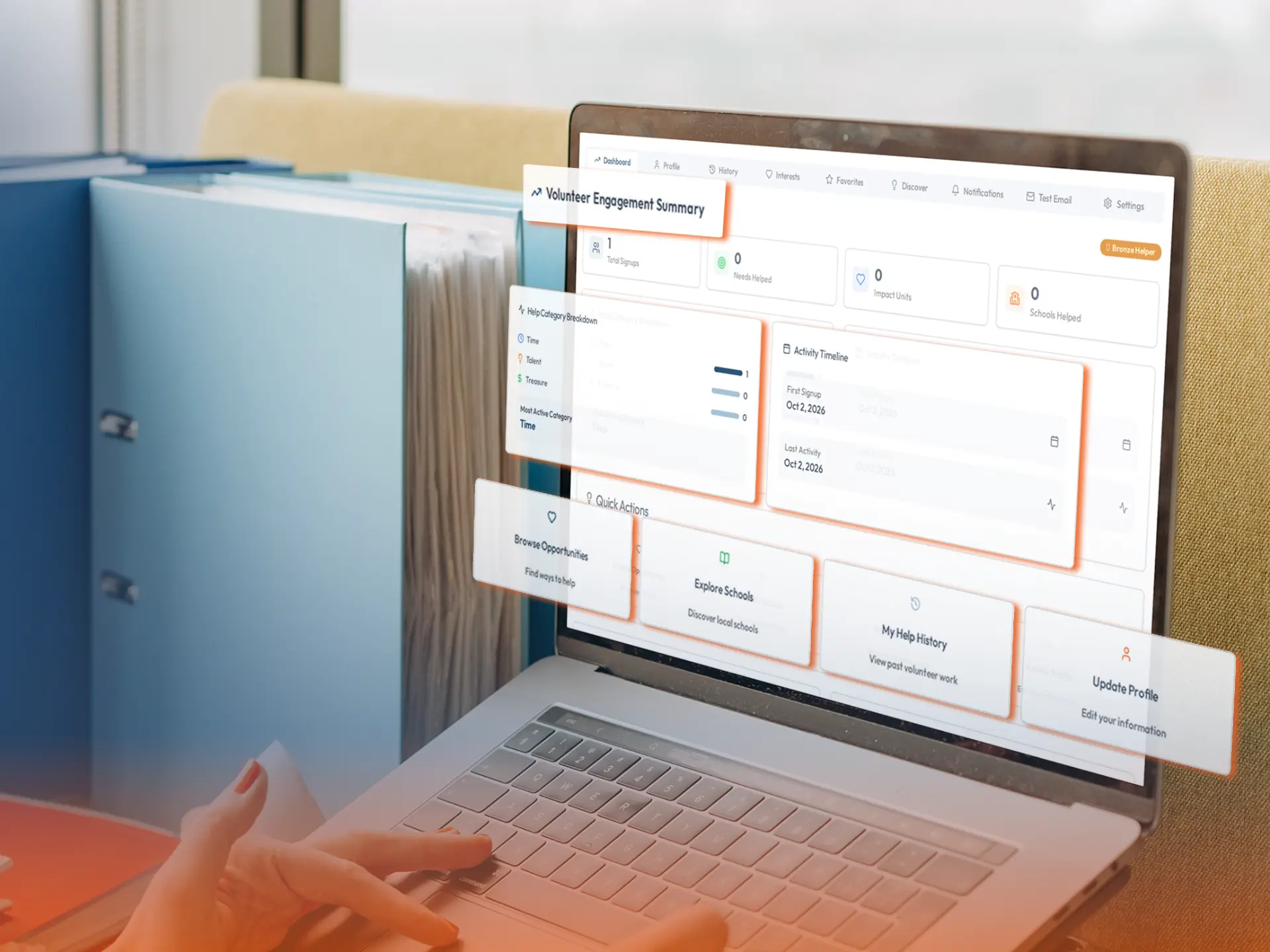 Volunteer Recruitment and Community Matching shown in HopeMatch Mobilize