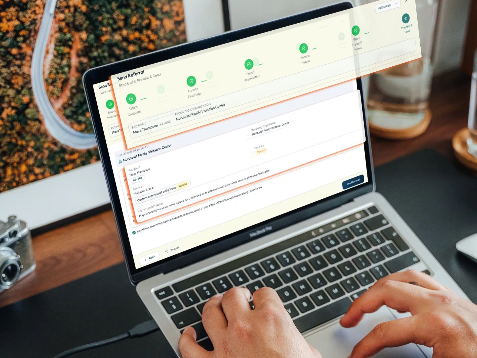 Warm Referrals shown in HopeMatch Networks
