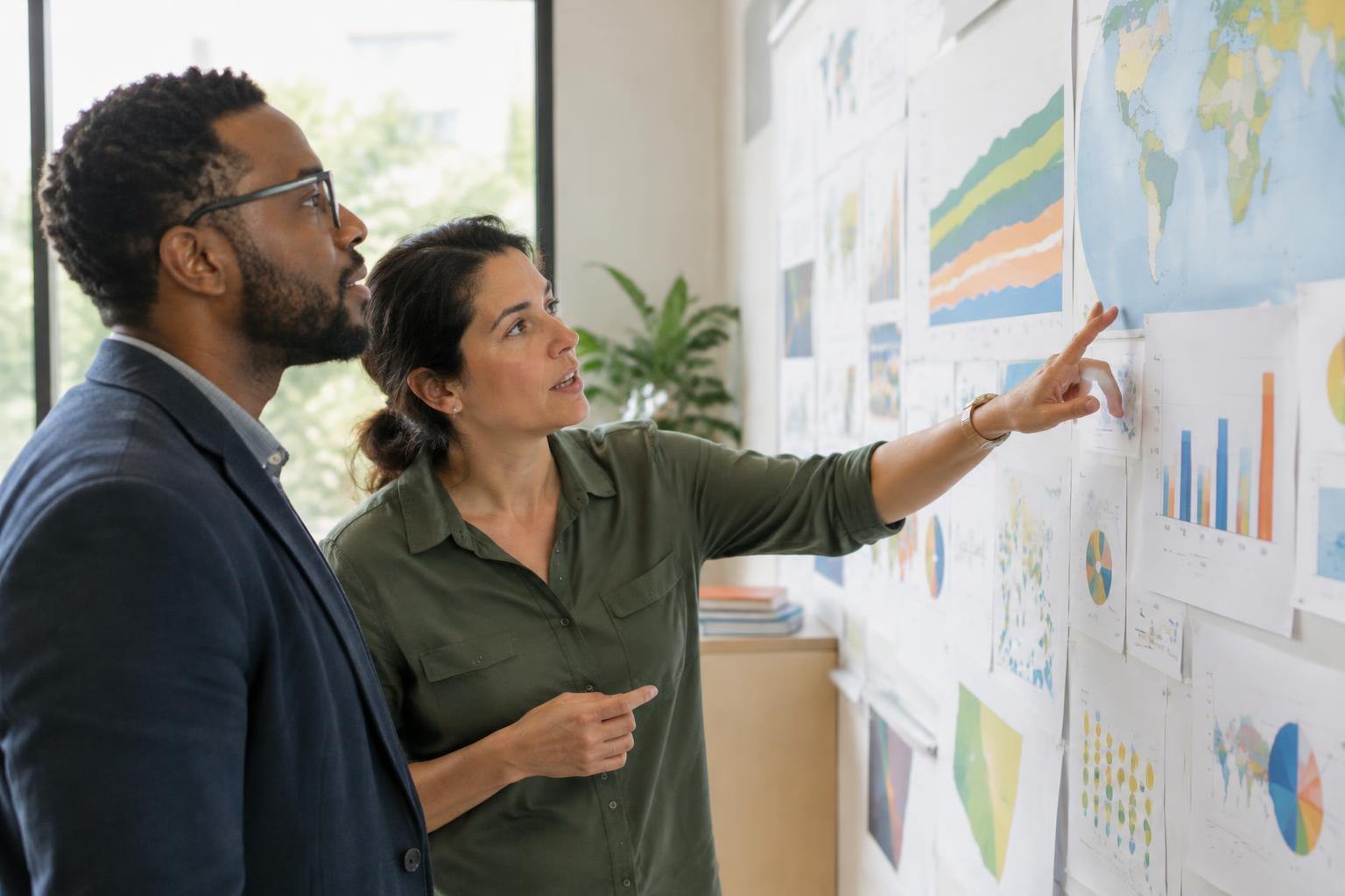A funder reviewing community program results with a partner